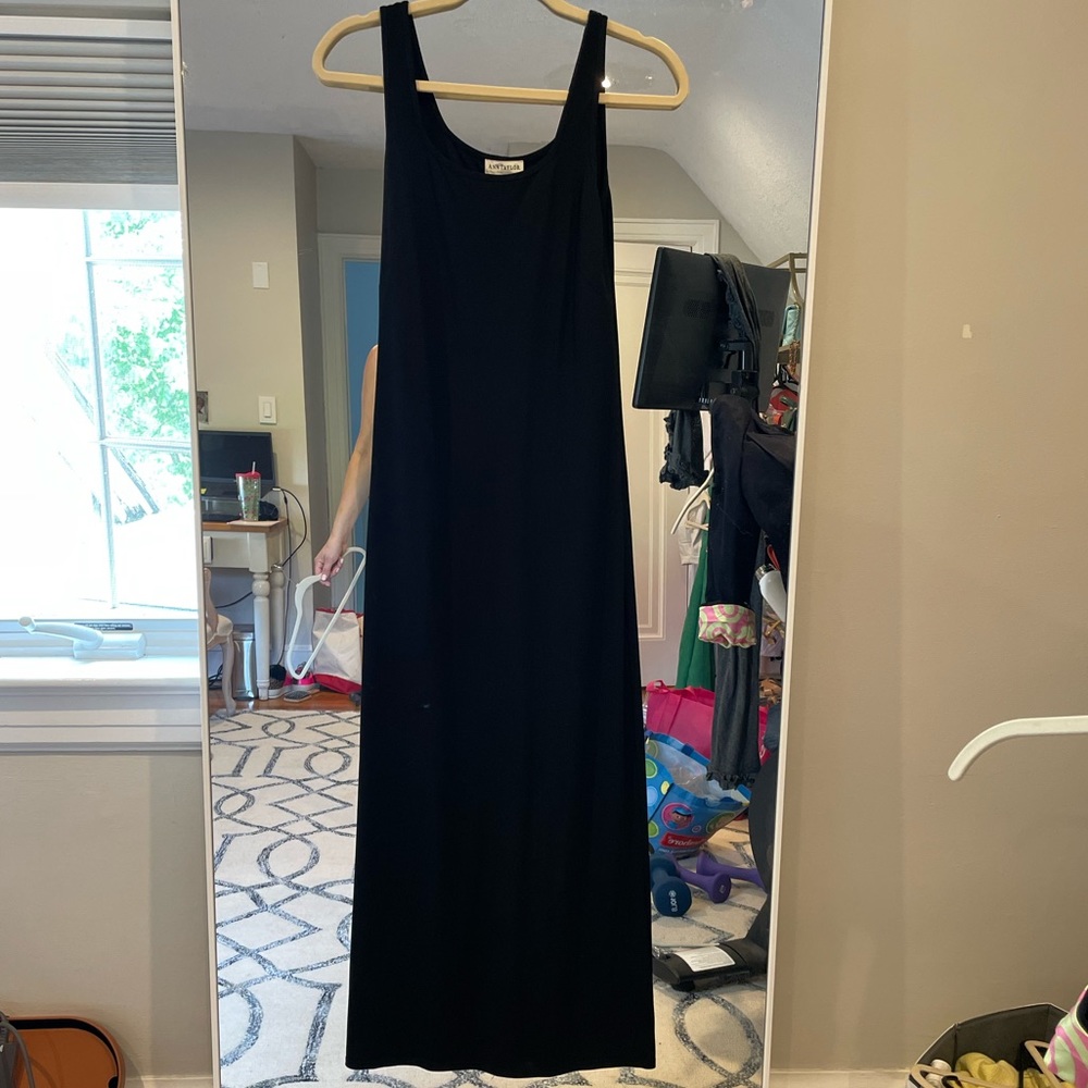 Black slip dress